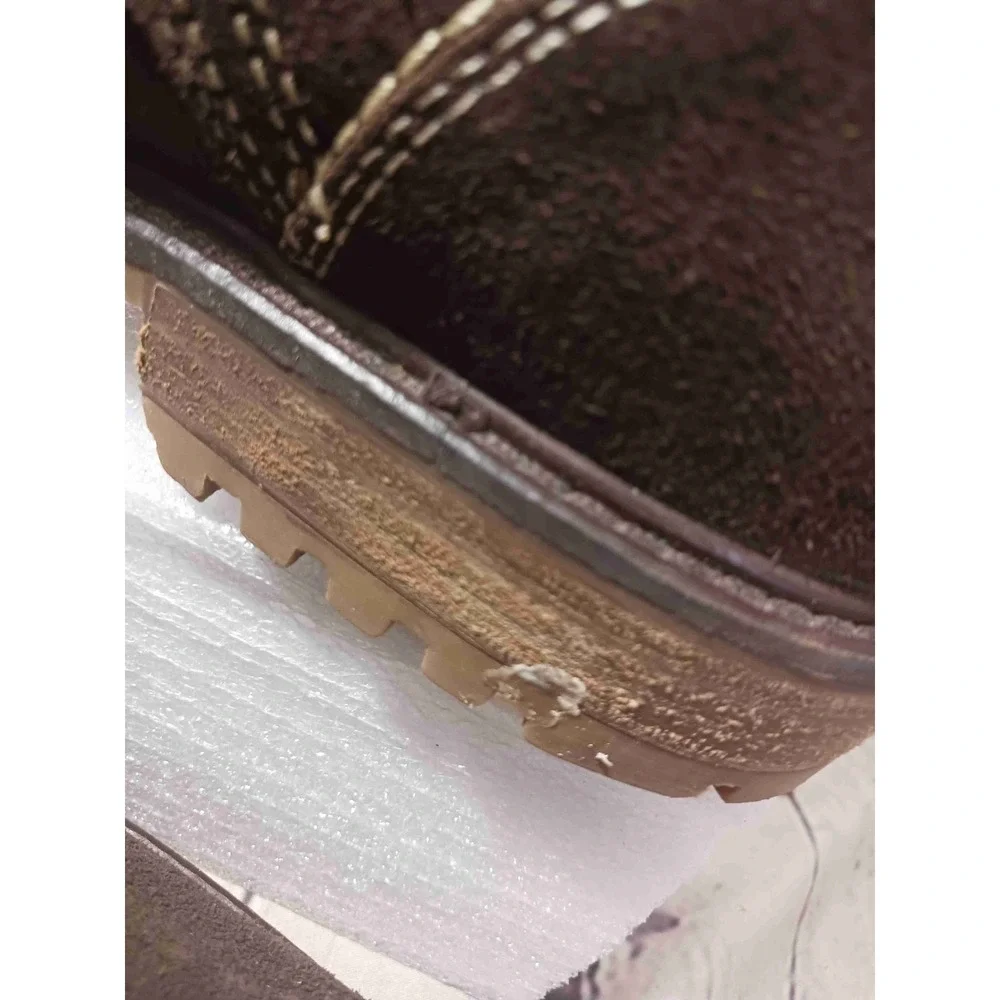 Hush Puppies Chukka Boots Mens 11.5 Brown Suede Lace-Up Rubber Sole Casual Shoes